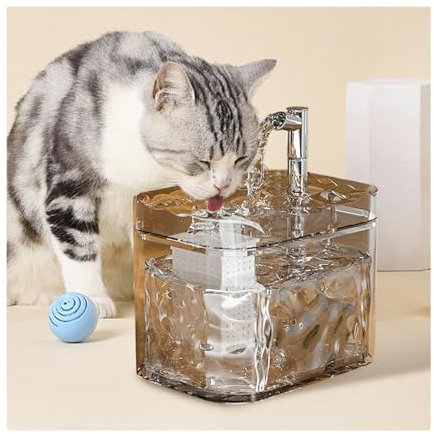 Fontaine a Eau Chat, Pompe à Eau Silencieuse Filtre à Circulation Automatique pour Animaux Compagnie pour Animaux de Compagnie avec Filtre pour Oiseaux et Chiens