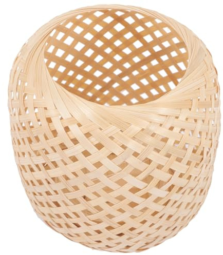 Toddmomy Abat-jour Bambou Tressé Main Suspension Légère pour Lampadaire Abat-jour de Remplacement et Léger pour Salon Chambre et Bureau