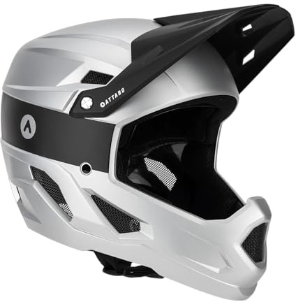 ATTABO State 1.0 Full Face Fahrradhelm 57–62 cm – MTB Helm für Offroad & Downhill | ABS-Hartschale, EPS-Liner, Belüftung (57-59 cm)