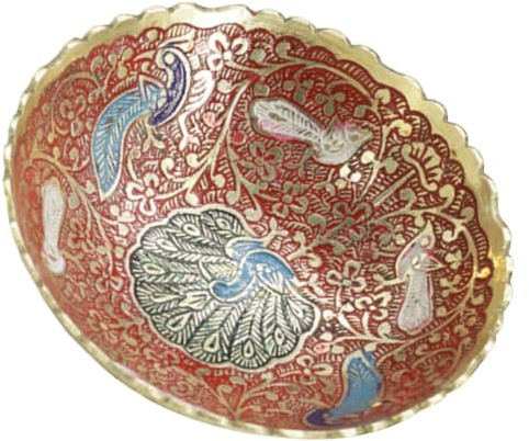 DIYEAH Bol D'offrande Tibétain en Cuivre Léger et Délicat Design Rétro, Coupe Décorative à Offrandes pour Eau et Fruits, pour Usage Domestique ou Hôtel