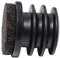 Adsamm® / 16 x Lamellenstopfen mit Filz/Schwarz/ø 21-23 mm/Rund/Möbelgleiter für Stahlrohrstühle/Endkappen für Rund-Rohre