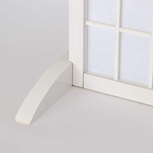 PEGANE Lot de 2 Pieds pour paravent en Bois Blanc - 2.8 x 33 x 0.8 cm