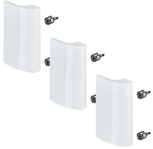 SOTECH 3 Stück Balkontürgriffe SEJA Aluminium / 82 x 52 x 20 mm/weiß Terrassentürgriff