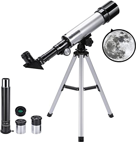 Telescopio Astronómico Niño, Uverbon Telescopio para Astronomía Telescopio Zoom 90X HD Monocular Monocular Exterior con Trípode Ajustable para Niños Adulto Principiante