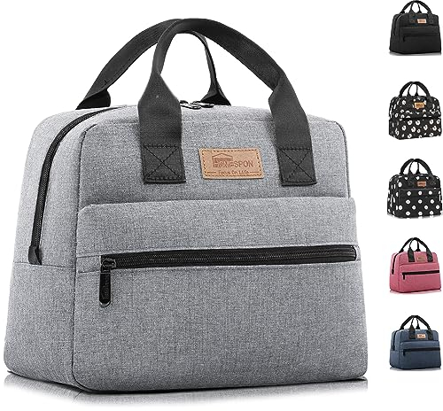 HOMESPON Lunchtasche Isolierte Kühltasche mit großer Kapazität und wasserdichtes Material. Tragbar für Frauen und Männer Schüler Büro Picknick(Grau)