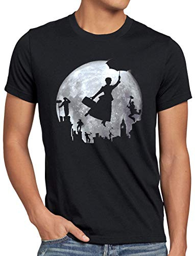 style3 Vollmond über London Herren T-Shirt Mary Poppins