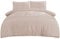 Sleepdown Velvet Cuff Bedding Set-Champagne-Single Duvet Cover and Pillowcase
