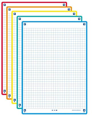 Oxford Revision 2.0 Karteikarten, DIN A5 (14,8 x 21 cm), kleine Karos, Vorder- / Rückseite, türkisfarbener Rahmen, 50 Stück