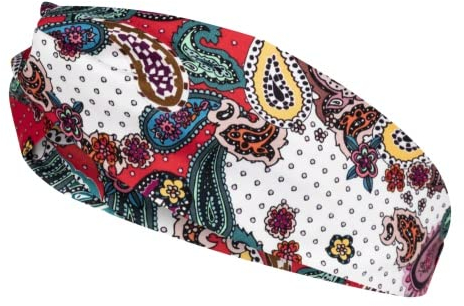 Roeckl Haarband aus Seide Paisley, Multi-Red