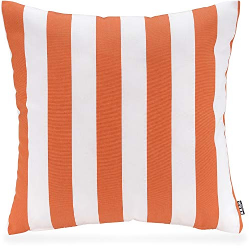 H.O.C.K. Kissen inkl. Füllung Outdoor Classic Streifen (50 x 50 cm, Orange)