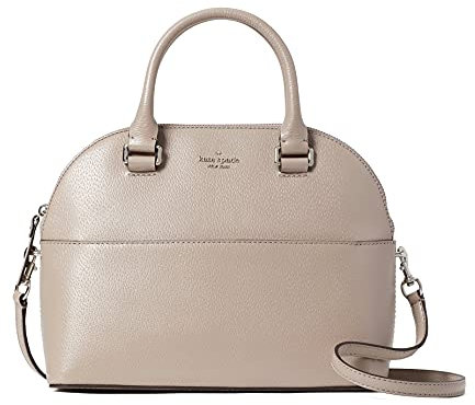 Kate Spade Grove Street Carli Leather Crossbody Bag Purse Satchel Shoulder Bag (Muted Taupe)