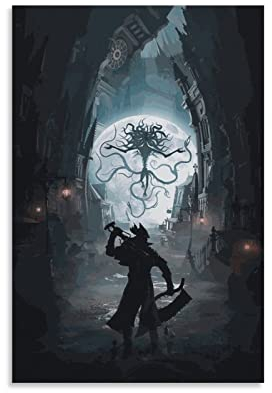 XINYUELONG Bloodborne Poster auf Leinwand, Wandkunst, Gemälde, Poster, Dekoration, Raumdekoration, ohne Rahmen, 30 x 45 cm
