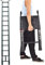 5M Aluminum Telescopic Attic Ladder for Home Loft Ladder with Detachable Hook, Safety Locking Mechanism, Safety Design Portable Extension Ladder, EN131, Max Capacity 150KG