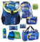 Familando Ninjago Schulranzen Set Jungen – Mit Sporttasche Dose Flasche – Ergonomisch Stabil 790g leicht 16L Volumen – Brustgurt Reflektoren Regenschutz – Komplettset 1. Klasse Grundschule