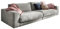 KAWOLA Sofa Cordsofa 3 Sitzer Madeline Couch Gepolstert Relaxsofa hellgrau 290x85x127 (BxHxT)