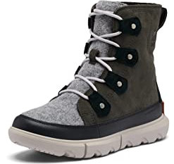 Sorel Explorer II Joan WP wasserdichte Winterstiefel für Damen, Grau (Jet x Vapor), 39 EU