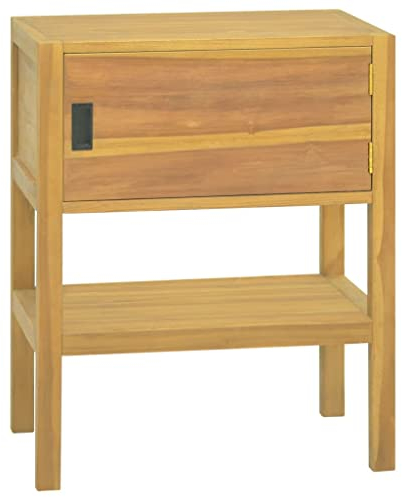 vidaXL Badschrank Badezimmerschrank Badmöbel Badezimmermöbel Aufbewahrungsschrank Standschrank Holzschrank 60x40x75cm Massivholz Teak