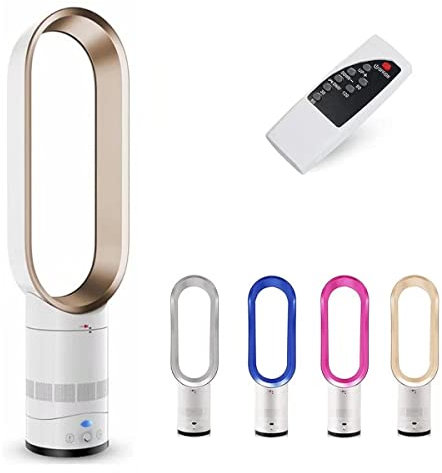 SABYDICAR 16 Inch Tower Fan With Remote Control - Quiet Bladeless Air Purifier for Summer, Bedroom, Office - 90 Degree Rotating, Easy Operation