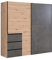 Home Heavenly® - Armario ropero Armario de 200 cm 2 Puertas correderas + cajonera integrada WINTER2 para Dormitorio vestidor.