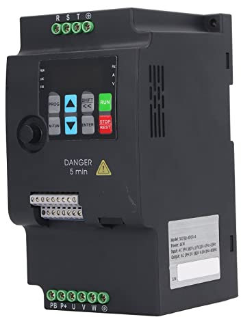 Natudeco SKI780 Variable Frequency Drive 4KW Motor Governor AC3PH 380V Input Output Frequency Converter 3 Phase Mini VFD Inverter Motor Speed Controller for Fans Pumps
