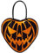 Jack-o-Lantern Gesichtstasche Kürbis Glitzer Halloween Herz Handtasche Große Geldbörse Mehrfarbig, Mehrfarbig