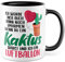 Tasse Witz Geschenk, Ich würde dich auch dann noch umarmen wenn du ein Kaktus wärst und ich ein Luftballon Kaffeetasse mit Spruch süß Kaffee-Becher Liebe Freundschaft Beziehung Humor (Weiß/Schwarz)