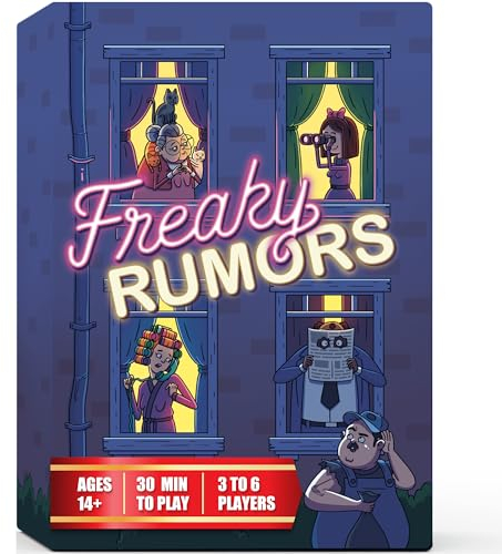 Freaky Rumors Against Reality – Ein urkomisches Partyspiel für soziale Zusammenkünfte (3–6 Spieler), Ice Breaker Kartenspiele für Erwachsene & Familienspielabend, lustiges Brettspiel für Teenager,