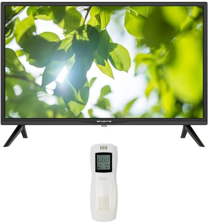 EMPOTEC TV Sinudyne SI24A2212HD 24 Televisore HD 24 Pollici 12V DVB-T2 DVB-S2 HDMI SPDIF SCART USB per Casa Camper Barca + Alcol Test omaggio