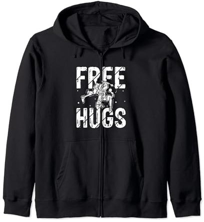Free Hugs Ringen Sport Sportler Ringer Coach Kampf Kapuzenjacke