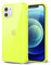 Svanove for iPhone 12 Mini Case Clear, Neon Bright Vibrant Color, Transparent Jelly Protective Silicone Phone Case Design for Women Girly Cute, Thin Slim Fit Soft Flexible TPU Bumper, Neon Yellow