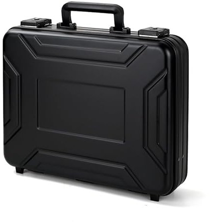 urecimy Metal Business Briefcase Aluminum Case for Cash Money Suitcase 15.6 Inch Briefcase with Foam 46X35X15.5cm