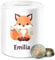 Spardose - Süßer Fuchs Geschenk mit Name personalisiert I Wildtiere I Raubtier I Fox - Unisize - Weiß - Tiere katzenspardosen +mit+Fuchs spardosen personalisierte kinderspardose fuchsmotiv