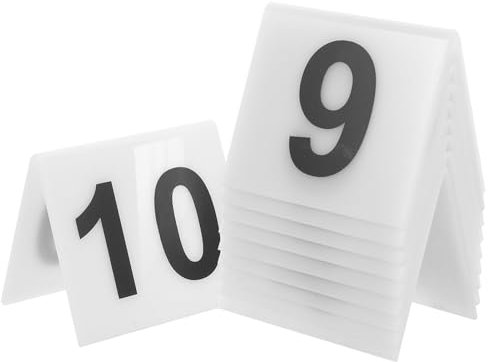 MILISTEN 10stücke Förmige Acryl Tischnummern Wiederverwendbare Tischmarker Für Restaurant Und Veranstaltungen Doppelseitige Digitalnummern Kreative Beweisnummern Für Spiele Und Dekoration