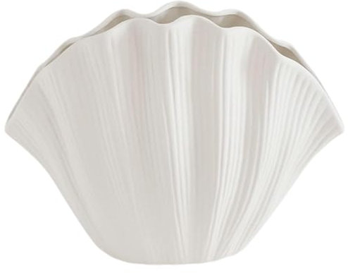 TRISTO Muschelvase, Muschelvase, Moderne Muschel-Keramik-Blumenvase, Keramikvase, Moderne Kunst, Vasen, Blumentopf, Heimdekoration, Hochzeit, Tischdekoration