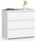 Home Collective Kommode mit DREI Schubladen, elegant, für minimalistische Innenräume, 57 cm hoch und 60 cm breit, Wohnzimmer, Schlafzimmer, Flur, Schrank, Sideboard, Highboard, viel Stauraum, weiß