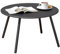 C-Hopetree 20 Round Metal Outdoor Garden Side Coffee Table for Outside Patio, Black