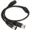 ASHATA 5-Pin-MIDI-DIN-Buchse auf 2 5-Pin-DIN-Stecker-Kabel, DIN-Buchse auf Stecker-Audio-Adapterkabel, 5-adriges Flexibles DIN-5-Pin-Y-Splitter-Adapter-Sound-Verbindungskabel für Studios