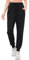 Terecey Pantaloni Sportivi Donna Pantalone Tuta Cotone Estivi Pantaloni Jogger Leggeri Traspirante con Tasca con Cerniera e Coulisse per Yoga Palestra Trekking, Nero M