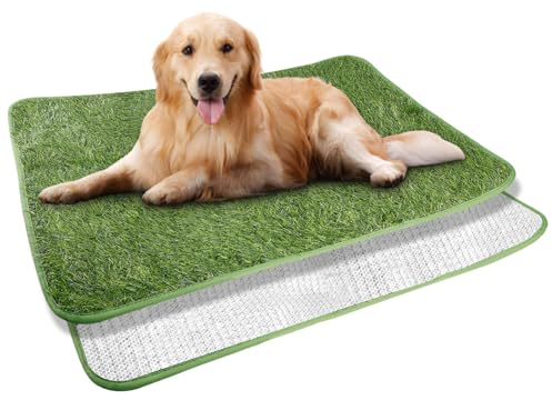 WIYETY Lettiera per cani in erba artificiale, 50 x 70 cm, tappetino per allenamento per cani, lavabile, tappetino per cani, impermeabile, per casa, appartamento