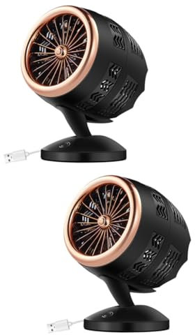WHAMVOX 2pezzi Ventilatore Usb Mini Per Scrivania Design Portatile e Flessibile Per e Casa