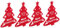 Artiqueva Besteckhalter Weihnachten Filz,12 Stück Bestecktasche Tannenbaum,Rot Weihnachtsbaum Besteckhalter Weihnachten Tischdeko Besteckbeutel für Weihnachten Deko
