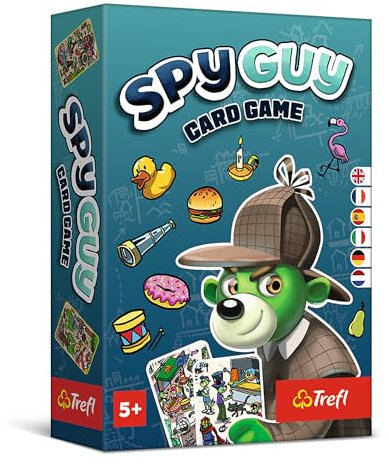 Trefl - Spy Guy Juego de Cartas - Juego cooperativo de observación, Juego de Bolsillo para la Familia, Búsqueda de Pistas, para Adultos y niños a Partir de 5 años