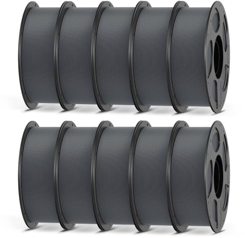 ANYCUBIC PLA filament 1,75 mm, lätt att trycka, 10 kg textur grå