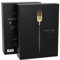 FORK YOU Besteck Set Schwarz Gold Matt (16-teilig), rostfreier Edelstahl, Tafelbesteck für 4 Personen, spülmaschinenfest, Geschenk Set in hochwertiger Geschenkbox