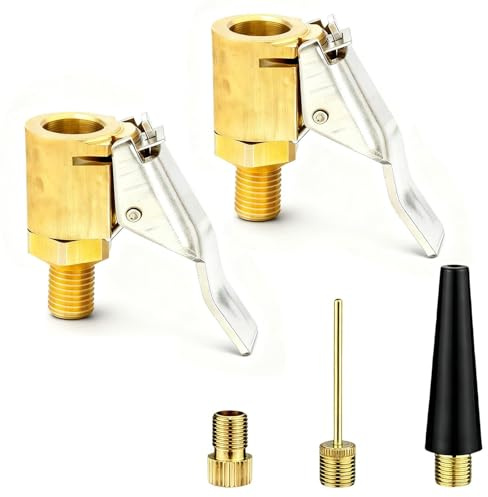 Ztolbriy Kit de Adaptateurs de Valve Multifonction, Adaptateur de Valve Multifonction avec Adaptateur de Valve Française et Aiguille à Bille pour Pompe à Air pour Bosch, Pneus Auto, Vélo et Ballons