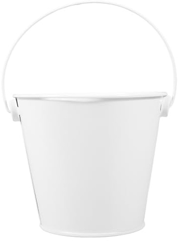 Toyvian Seau à Graisse Blanc en Métal 8x10,5x12 Cm Résistant la Chaleur pour Barbecue et Poêle à Frire, Collecteur D’Huile Cuisson, Accessoire Nettoyage Facile Cuisine Intérieure