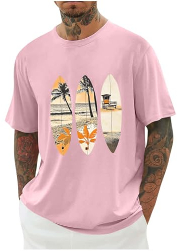 Tee Shirt Homme Grande Taille Imprimé Ete T-Shirt à Manches Courtes Leger Oversize Mode Comfort Shirts Décontracté Respirant Vêtements Basique Outdoor Résistante Tshirt