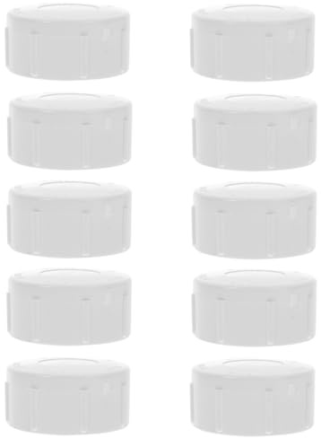 MOBUTOFU 10pcs White PVC Female Threaded Sprinkler End Plug Pipe Cap with Thickened Construction for High Strength and Versatile Outdoor Irrigation Applications