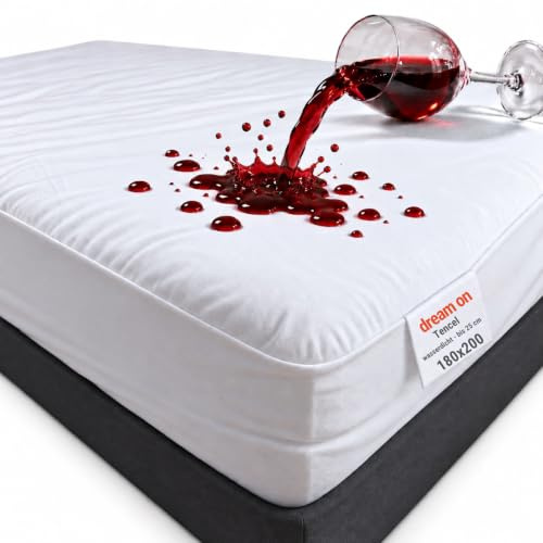Dream on Tencel Matratzenschoner 180x200 wasserdicht, bis 35 cm | Spannbettlaken 2in1, Lyocell Jersey, OEKO-TEX Klasse I, geräuschlos, Milbenschutz, atmungsaktiv, Boxspringbett und Topper