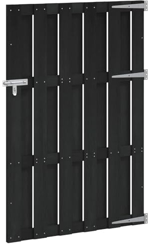 vidaXL Gartentor 100 x 150 cm WPC und Aluminium Schwarz